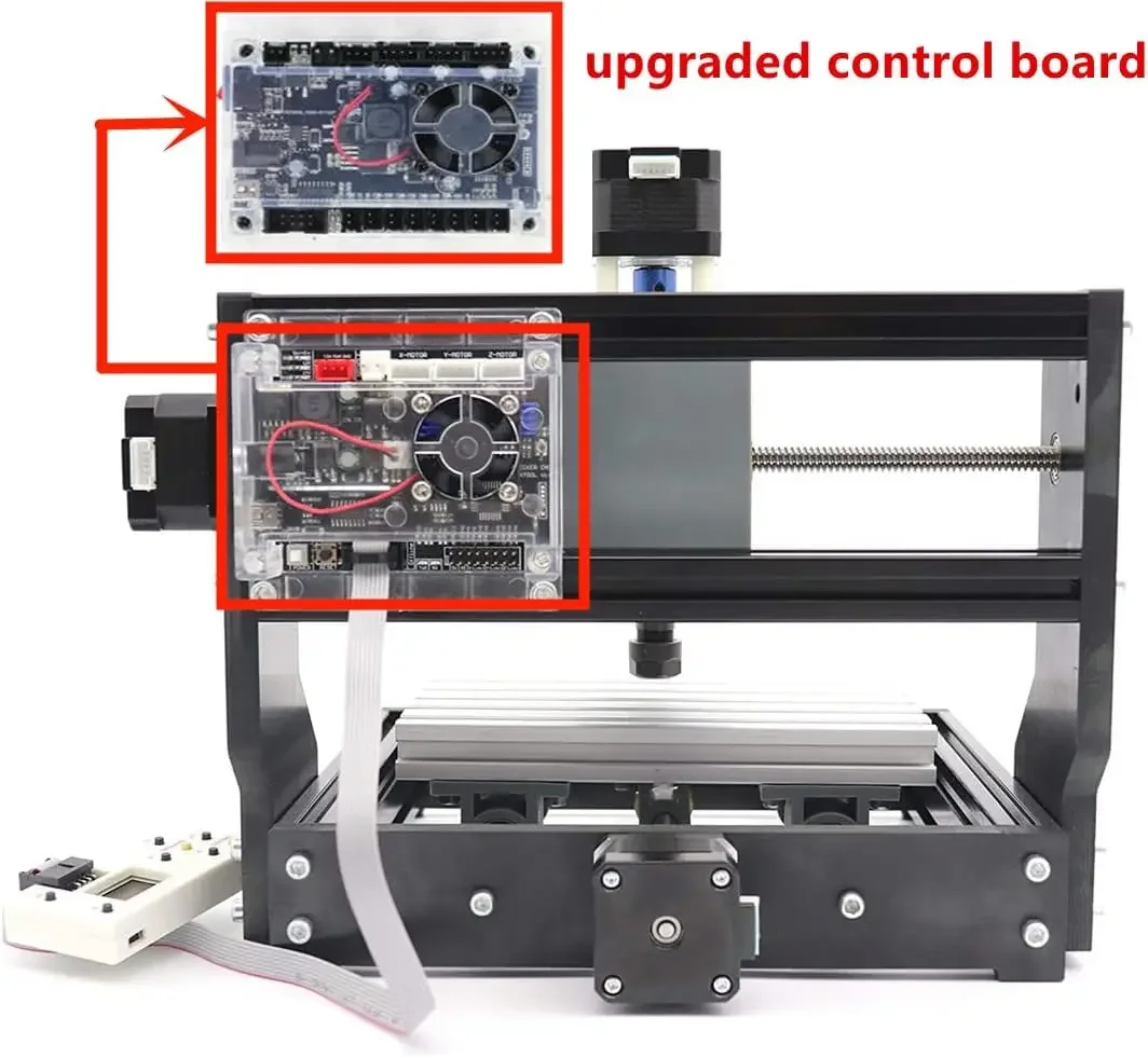 آلة طحن CNC 1610 PRO، مع وحدة تحكم GRBL غير متصلة بالإنترنت، 3 محاور لسطح المكتب DIY مجموعة توجيه CNC صغيرة نقش PVC،