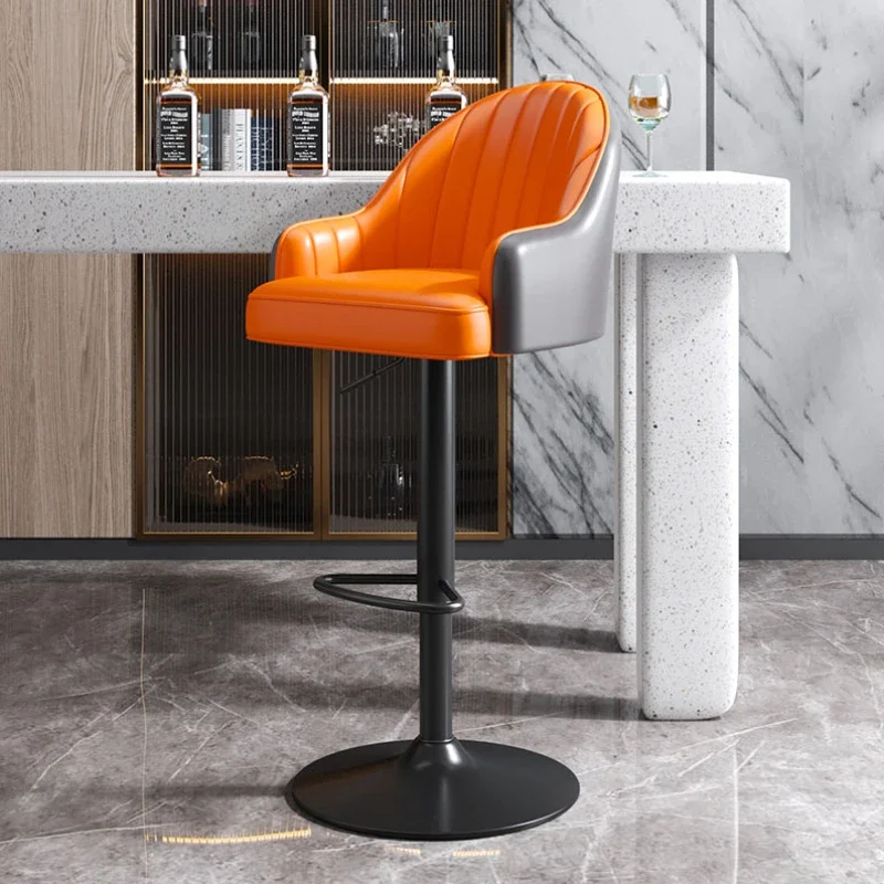 Swivel Metal Bar Chairs Stool Modern Minimalistic Design Black Chair Kitchen Nordic Sillas De Barra De Cocina Modern Furniture