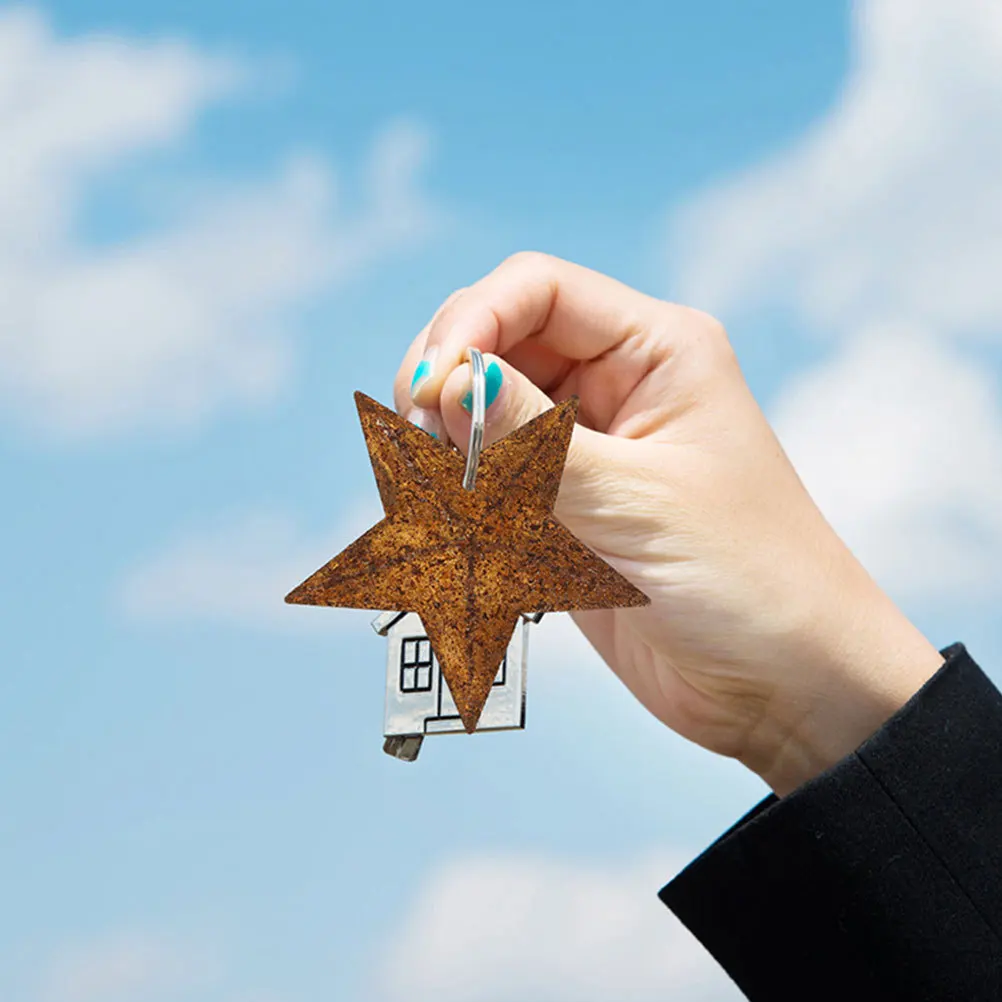 

30Pcs Christmas Star Ornaments Micro Landscape Decoration Vintage Metal Stars DIY Pendant Necklace Accessories