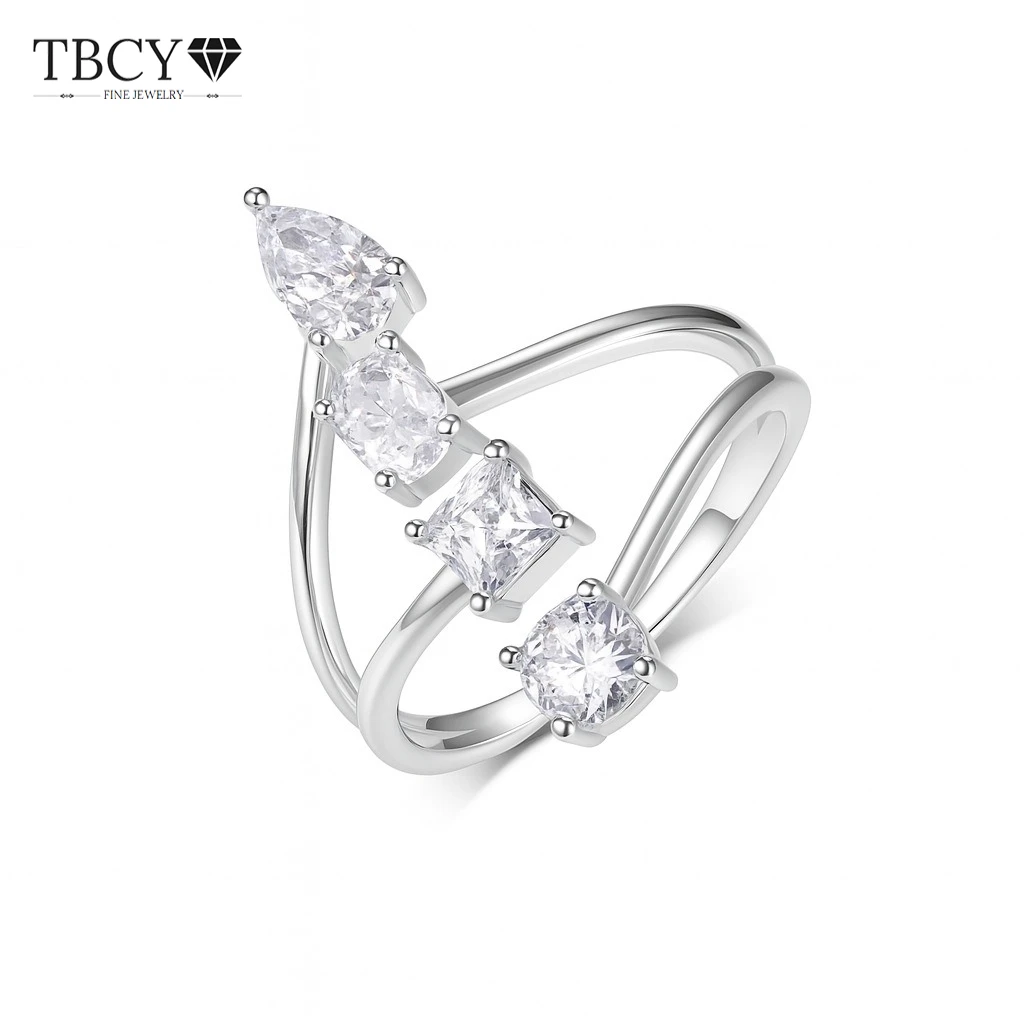 

TBCYD 1.9CT D Color Oval Cut Moissanite Diamond Ring For Women 925 Sterling Silver Luxury Enternity Band For Wedding Classic