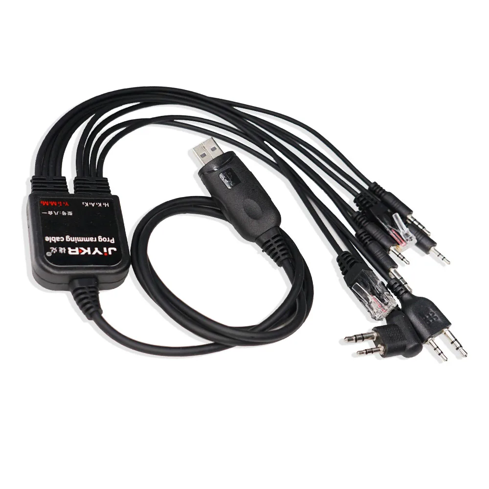 8 in 1 Multi-functions USB Programming Cable with CD Baofeng Walkie Talkie UV-5R UV-82 for Motorola TYT Kenwood Yaesu HYT Radio