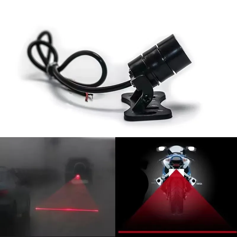 1-6pcs Auto LED Laser Fog Light Motorcycle Tail Lamp Vehicle Anti-Collision Taillight Brake Braking Warning Lamps Car Fog Light