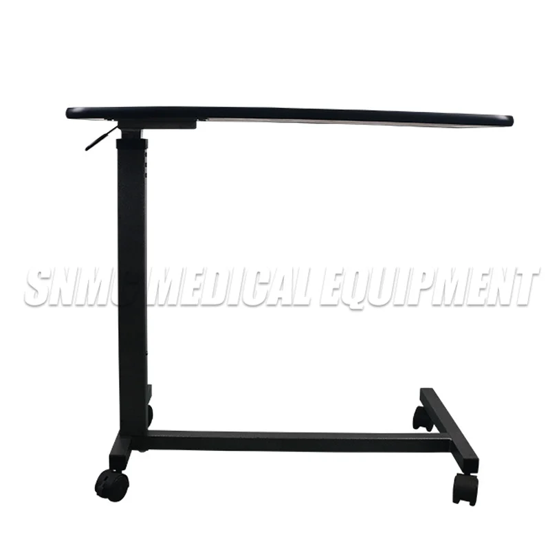طاولة طعام مستشفى عالية المستوى قابلة للتعديل، طاولة سرير متحركة عالية السعة مع عجلات للاستخدام بجانب السرير للمريض