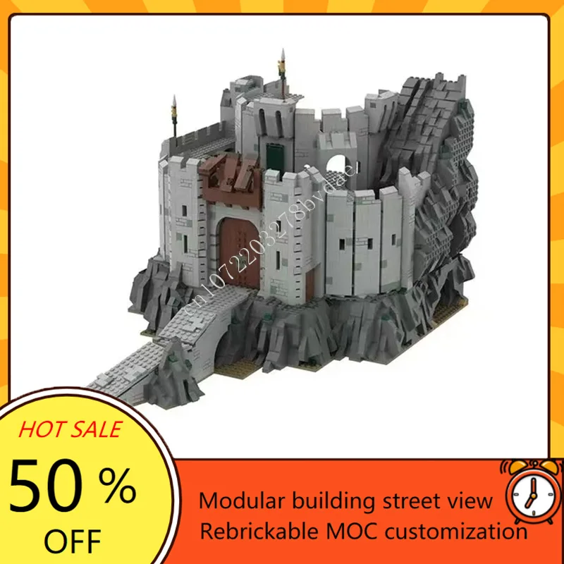 

5453PCS MOC Medieval Castle Custom Puzzle Model UCS Helm's Deep The Hornburg Technical Education DIY Assembly For Holiday Gift