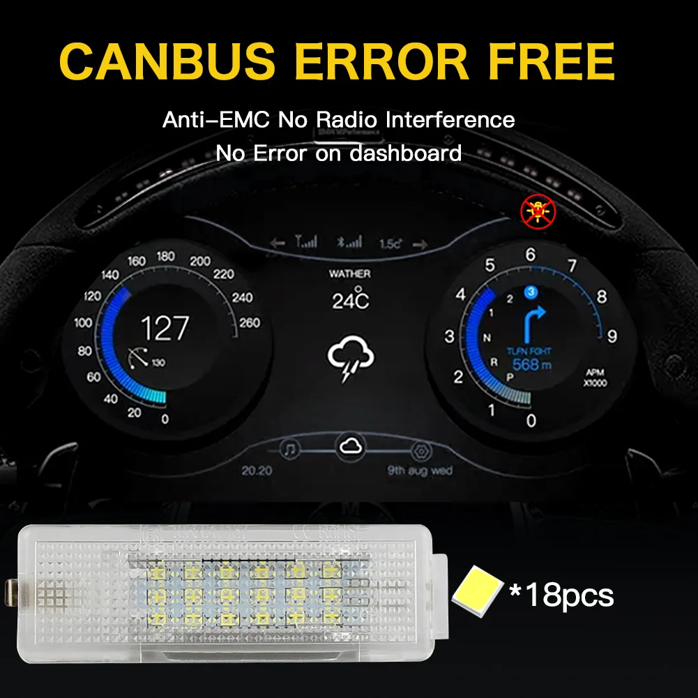 1 PC/2 PCS LED Interieur Kofferbak Licht voor Auto's Voor VW Kever A5 Caddy Jetta Golf Mk5/6/7 Passat B6/7/8 Seat Leon Toledo Cordoba