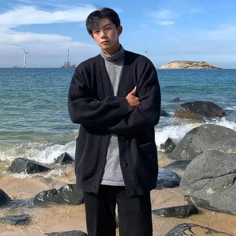 Maglione unisex 2025 Autunno Inverno Cardigan lavorato a maglia Capispalla Maglione con scollo a V Vibe Uomo Donna Giacca maglione lavorato a maglia