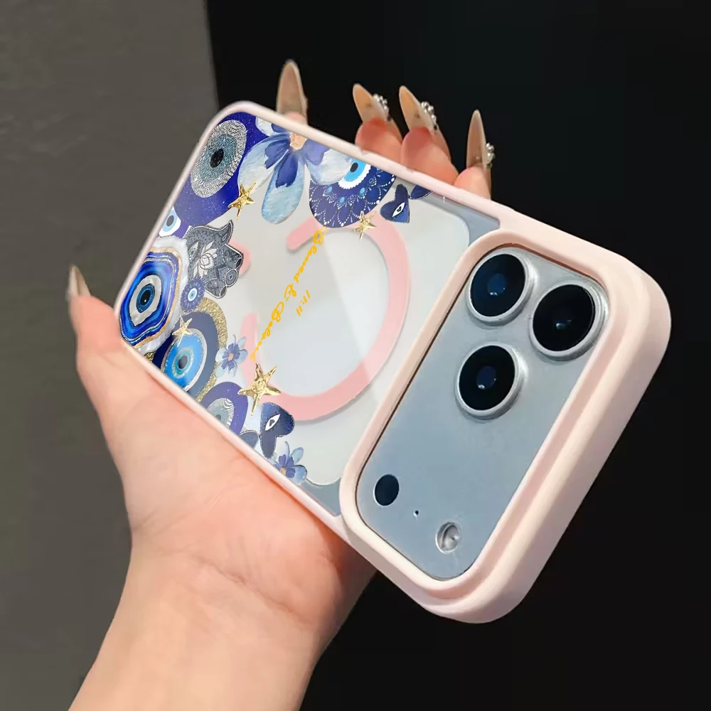 11:11 Evil Eye Ästhetische Klare Hülle für iPhone 17 16 11 12 15 Pro Max 13 14 Plus Hüllen für Magsafe Kabelloses Laden Drop Funda – Detail 10
