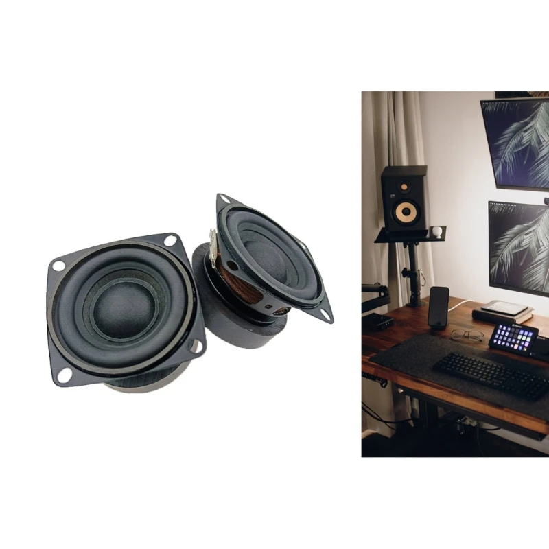 2Pcs 52mm Speakers 2Inch Full frequency 4Ohm 5W 10W Loudspeaker Subwoofer Sound