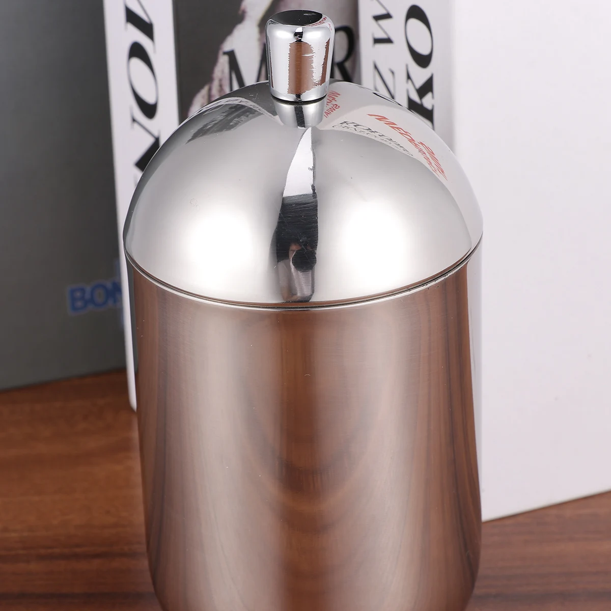 

Stainless Steel Cotton Swab Box Dustproof Hygienic Simple Stylish Storage Container for Tea Coffee Cotton Pads Bathroom