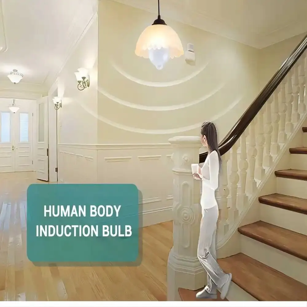 With Home Stair Motion SensorLED Bulb with PIR Motion Sensor, 12W, E27, Smart Bulb, Motion-Activated On/Off, Home Light Bulb