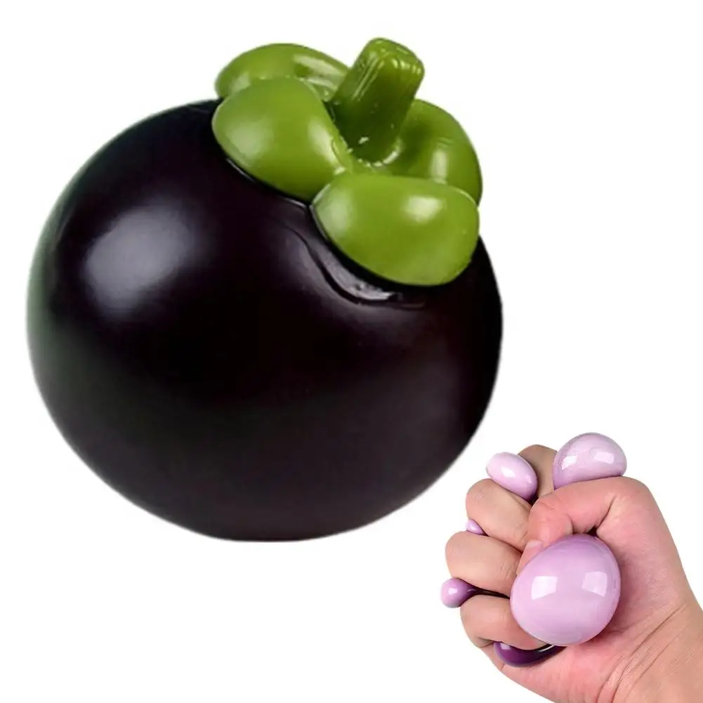 Creative Mangosteen Squishy Fidget Toy Building Block Filling No rebound Squeeze Toy ASMR Sensory Anti Stress Toys for Adults