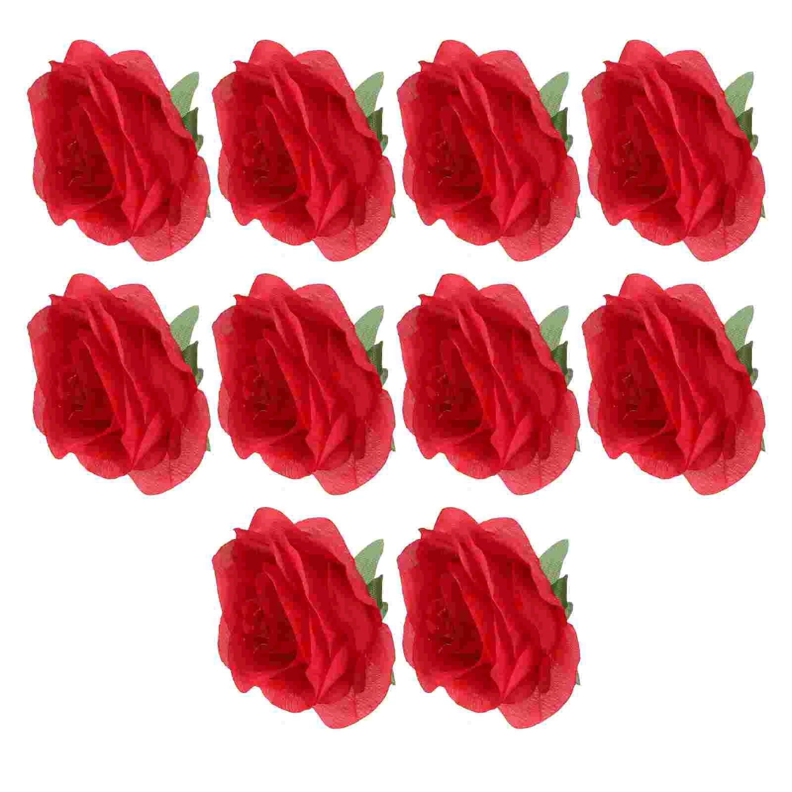 

10 Pcs Simulation Rose Head Bead Sparse Beads DIY Wedding Decorate Fake Silk Cloth Flower Decoration Bride Artificial Bouquet