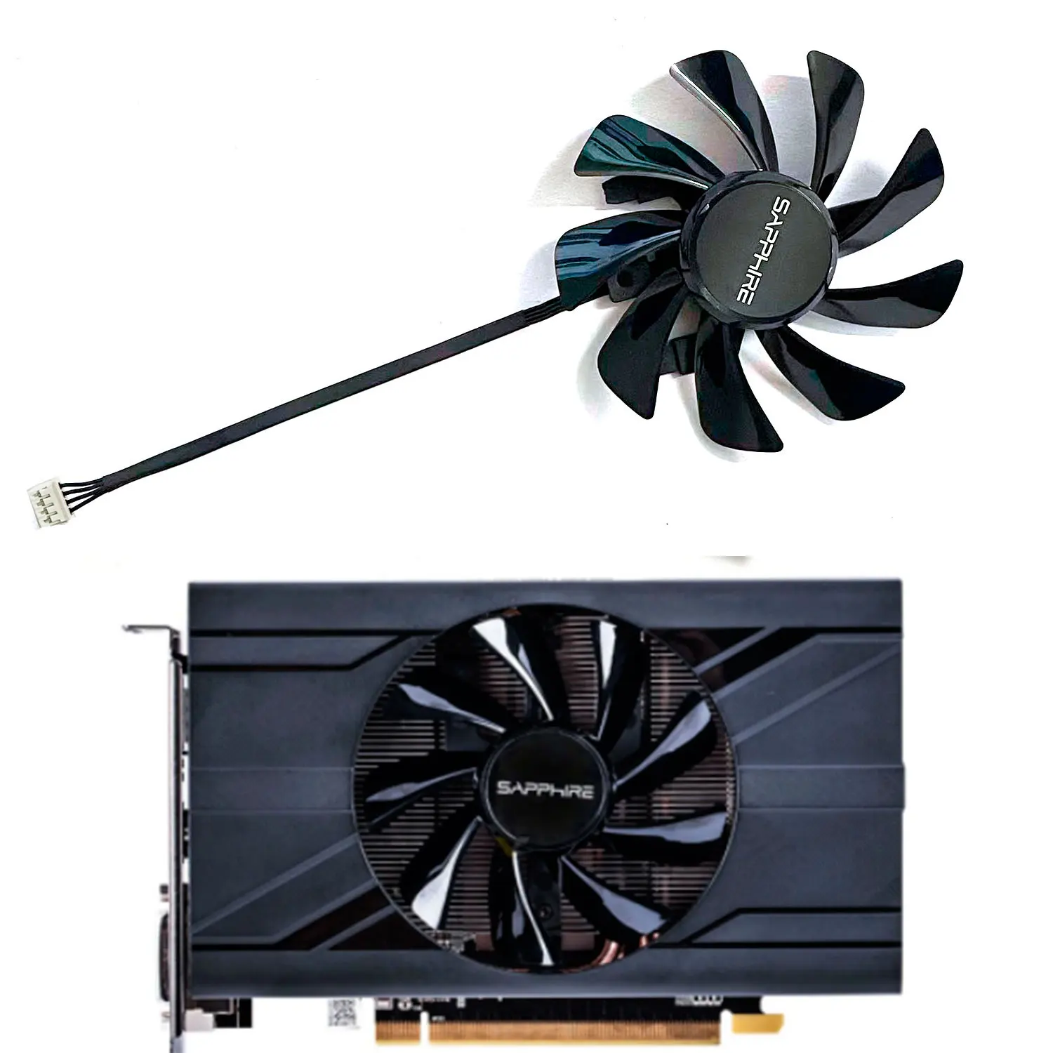 

Brand new and original for Sapphire Radeon RX570 470D R9 370 4GB Platinum OC graphics card replacement fan T129215SU