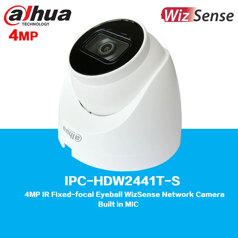 Dahua 4MP IR Fixed-focal Eyeball WizSense Network Camera IPC-HDW2441T-S Built in MIC