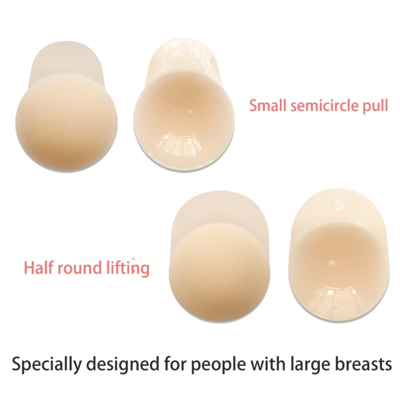 2Pair Silicone Breast Lift Tape Sticky Bras Adhesive Push Up Bras,Invisible Strapless Backless Bras Pasties Nipple Cover