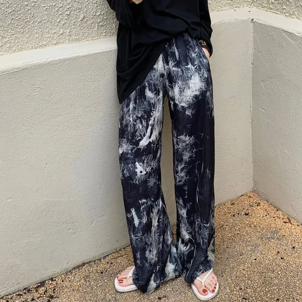 Уличная одежда, широкие брюки с завязкой, женские брюки с эластичным поясом на щиколотке