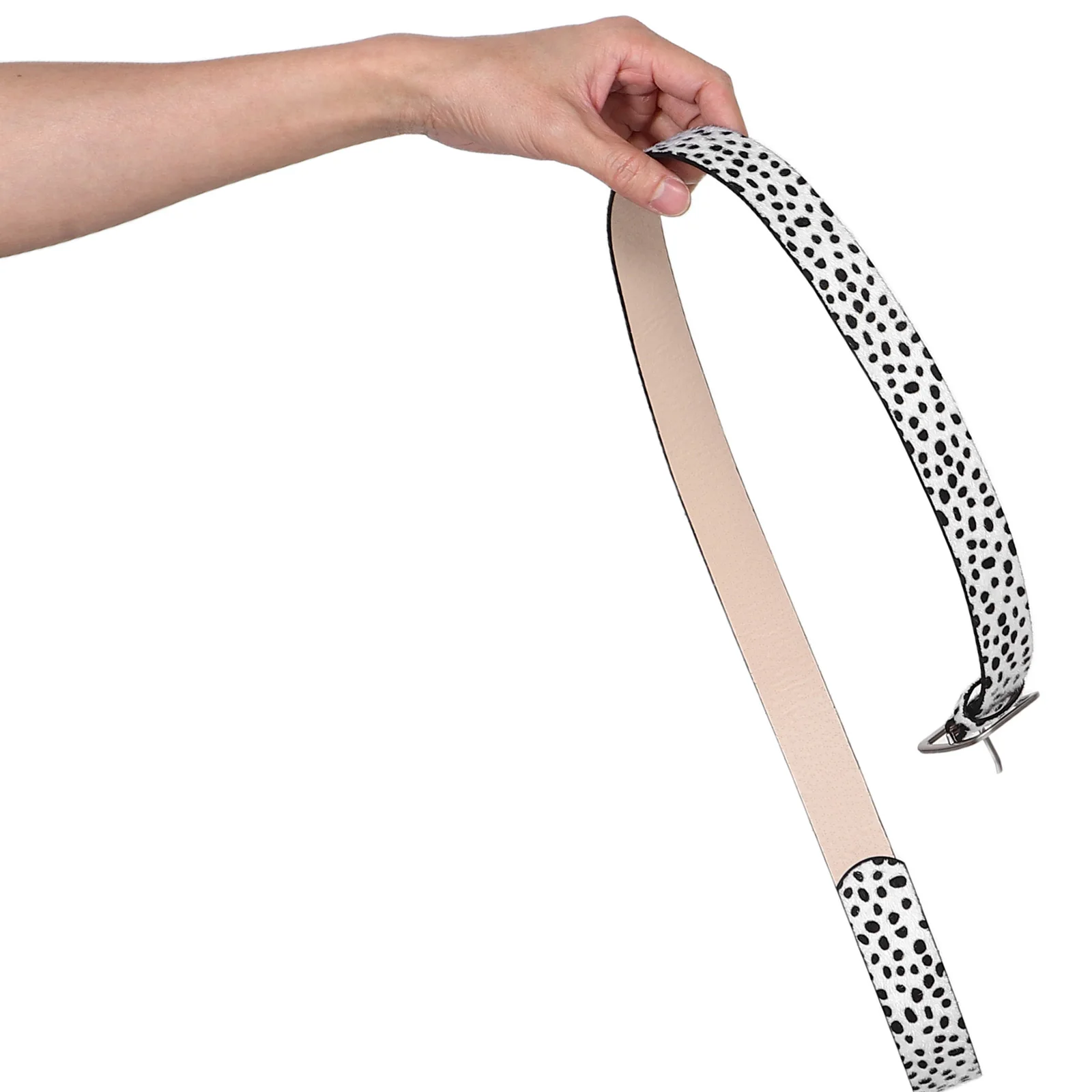 

Women'S Animal Print Pu Belt Adjustable Dalmatian Spots Waist Belt For Jeans Dresses Skirts Casual Wear Western Style