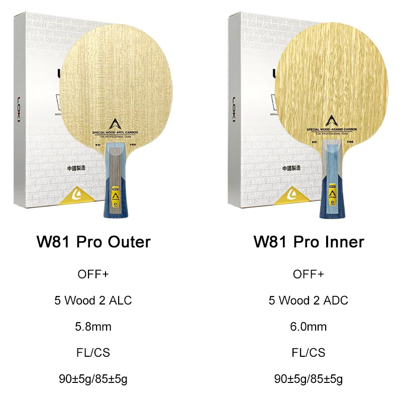 LOKI W81 Pro سلسلة تنس الطاولة شفرة الداخلية الخارجية المهنية بينغ بونغ بليد 5 الخشب 2 الألياف بينغبونغ قاعدة المجلس للهجوم #2