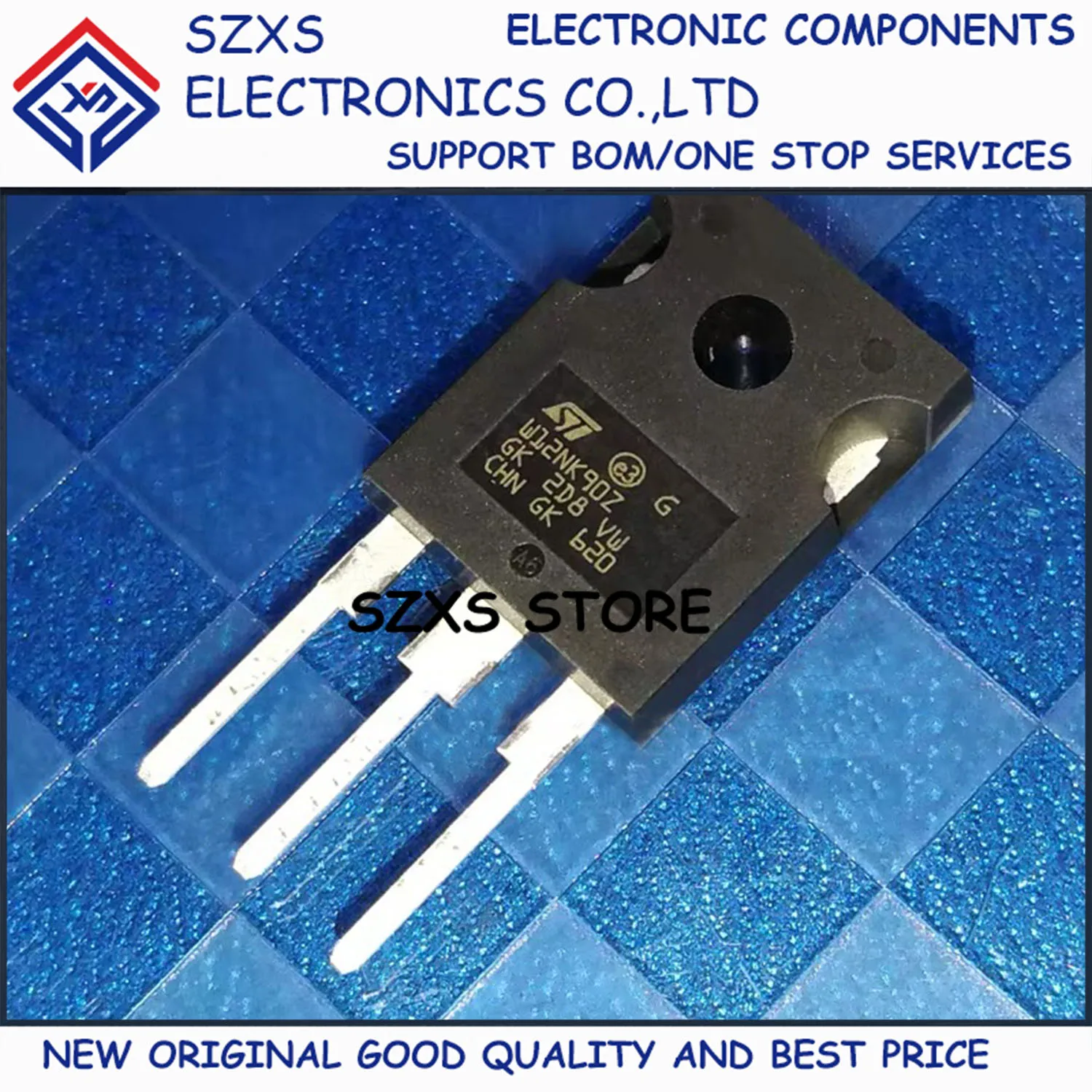

New Original 10Pcs STW12NK90Z W12NK90Z TO-247 900V 11A MOSFET Field-Effect Transistor In Stock Electronic Component Good Quality