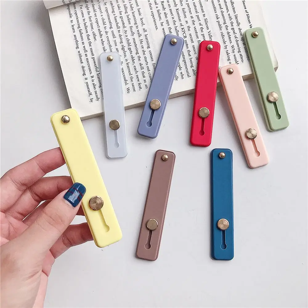 Creative Hand Band Silicone Grip Stand Finger Ring Phone Holder Push Pull