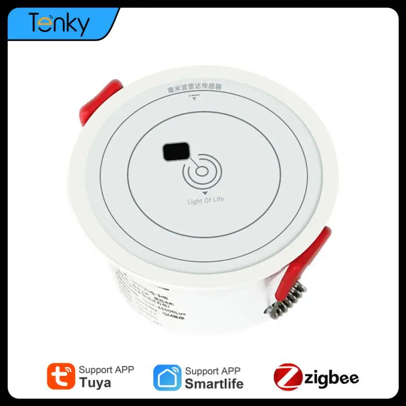 

Tuya ZigBee Smart Ceiling Mounted Human Presence Sensor Micro Motion Detection Human Motion Detector 24G Millimeter Wave Sensing