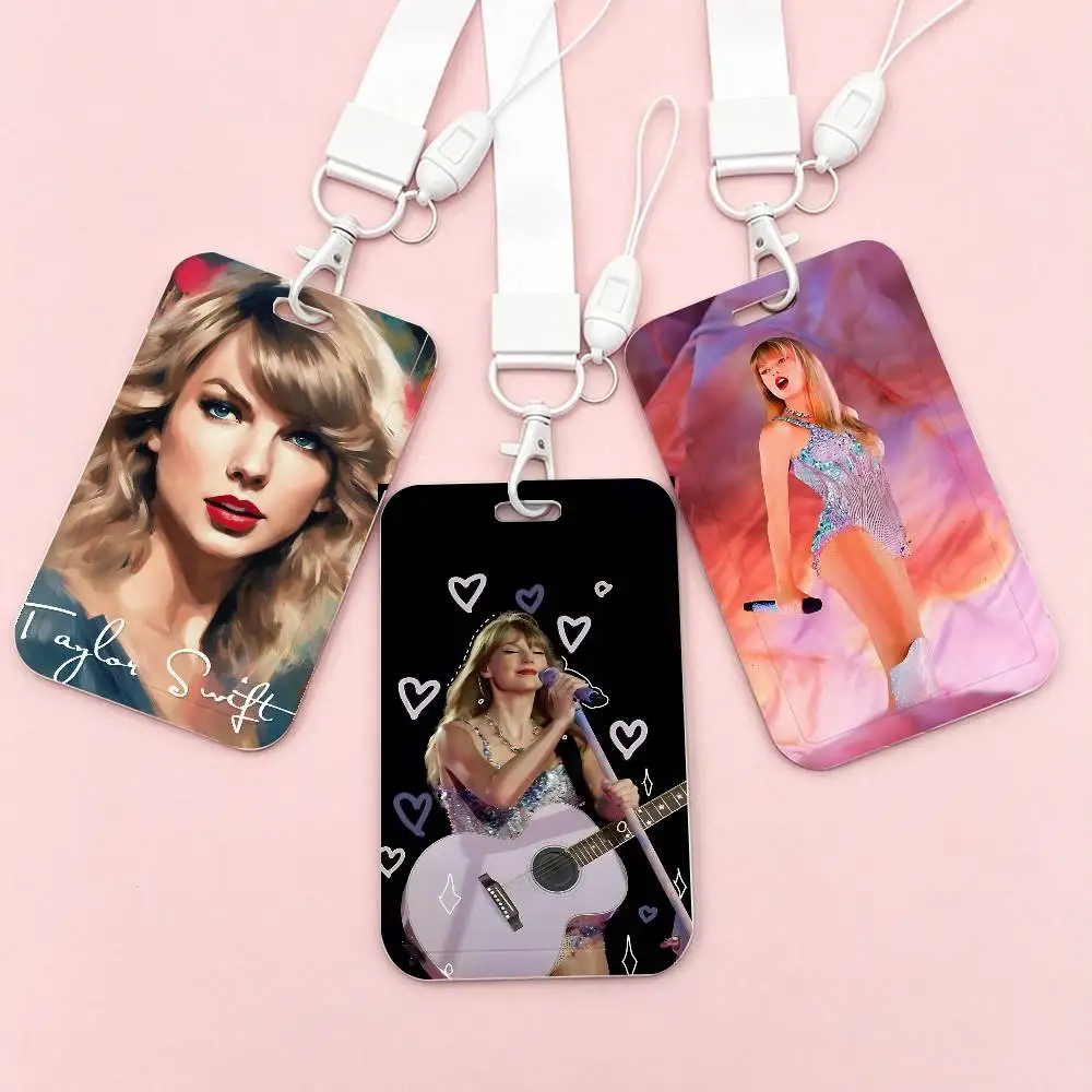 Singer-T-Taylors-fishionS-Swifts-w Access Card Sleeve Keychain Work Badge Clip Neck Lanyard For Office And Campus Use Name Tag - view 6