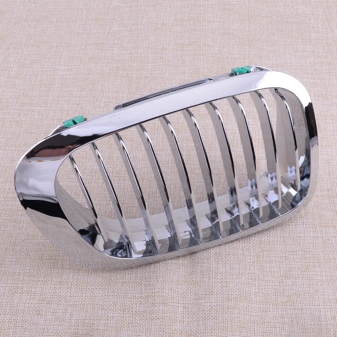1 Pair Chrome Style Front Hood Kidney Grilles Covers Fit For BMW 3 E46 325Ci 330Ci Coupe Pre-LCI 1999-2002 2-Door view 2