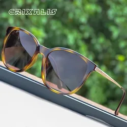CRIXALIS Vintage Cateye Polarized Sunglasses for Women Anti Glare Driving Sun Glasses Ladies Luxury Brand Designer Shades Female