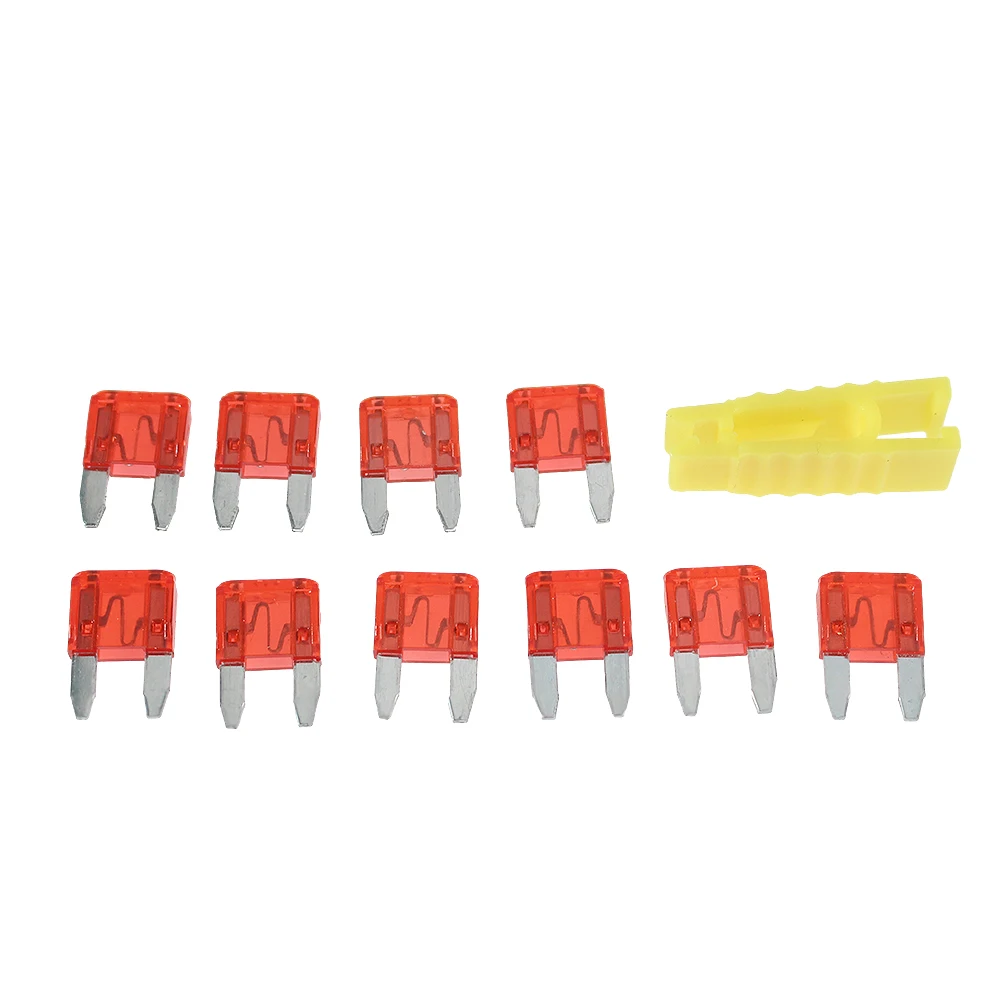 10pcs Car Fuse small with Clap 16.5x11MM Insert Car 5A 7.5A 10A 15A 20A 30A 35A 40A Fuse Accessories Random Color