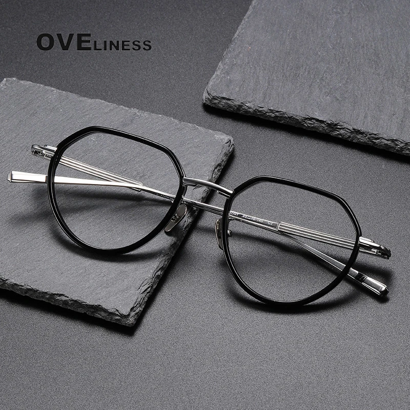 

Acetate Titanium optical lenses Glasses Frame Men myopia Prescription Eyeglasses frame Women female graduated Spectacles Eyewear