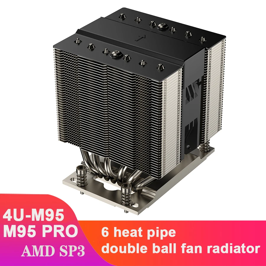 SP3 M95 PRO 4U Server Cooler 6 heat pipe High-performance Air Cooling For AMD SP3
