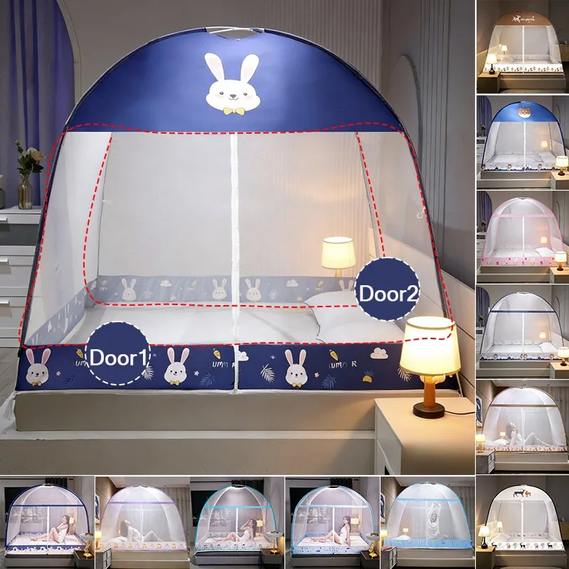 

Installation Free Mosquito Net,Yurt Mosquito Net, Upgraded Fully Enclosed Bottom,1Second Quick Opening,Breathable And Non-Stuffy