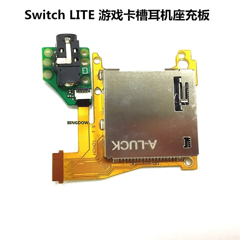 Kostenloser Versand Kopfhörer anschluss Anschluss Spielkarten leser Ersatz für ns switch ns lite/oled Konsolen kassetten schlitz Ersatzteile