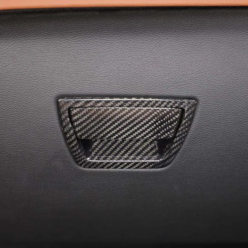 For Maserati Ghibli 2014-2023 Quattroporte 2013-2022 Real Carbon Fiber Car Glove Box Handle Cover Trim Sticker Car Accessories