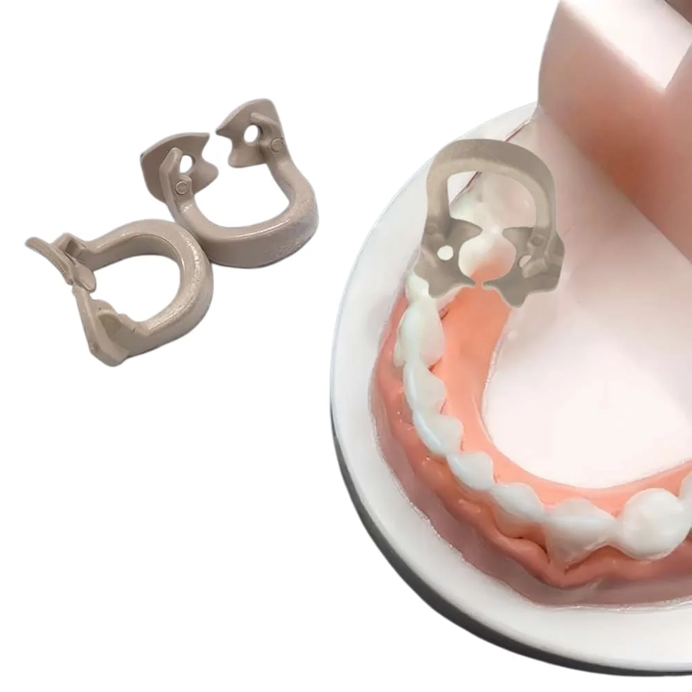 Dental Rubber Dam Clamp Barrier Clips Resin Clip Molar Clips Premolar Clips Resin Clamping Ring Dental Material Dentist Tools
