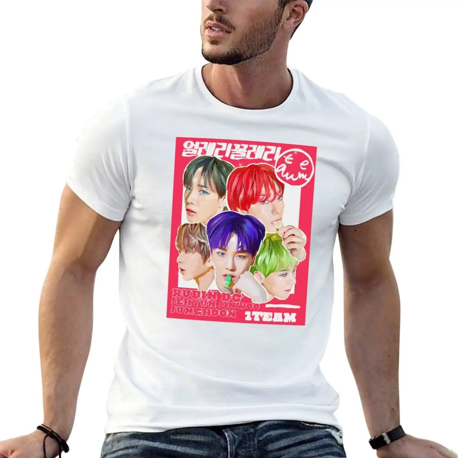 

1TEAM ULLAELI KKOLLAELI art :D T-Shirt man t shirts graphic t shirts for man cotton funny funny t shirts cotton T-shirt