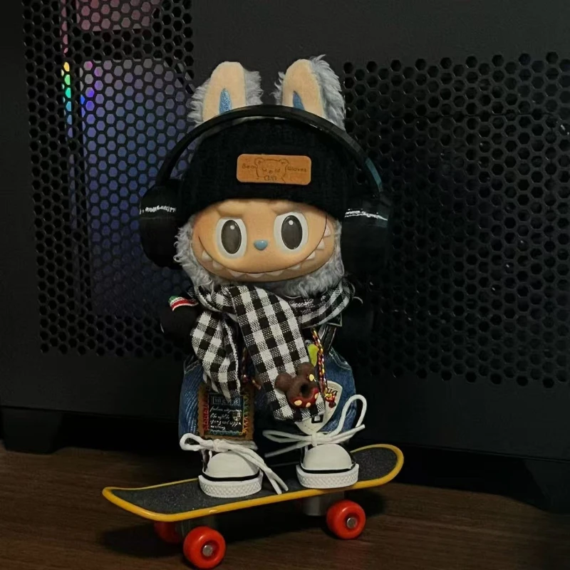 17 centimetri Carino Mini Peluche Vestiti della Bambola Vestito Accessori Per La Corea Kpop Eso Labubu Idol Bambole Gonna Cappello Abbigliamento FAI DA TE Regalo Per Bambini