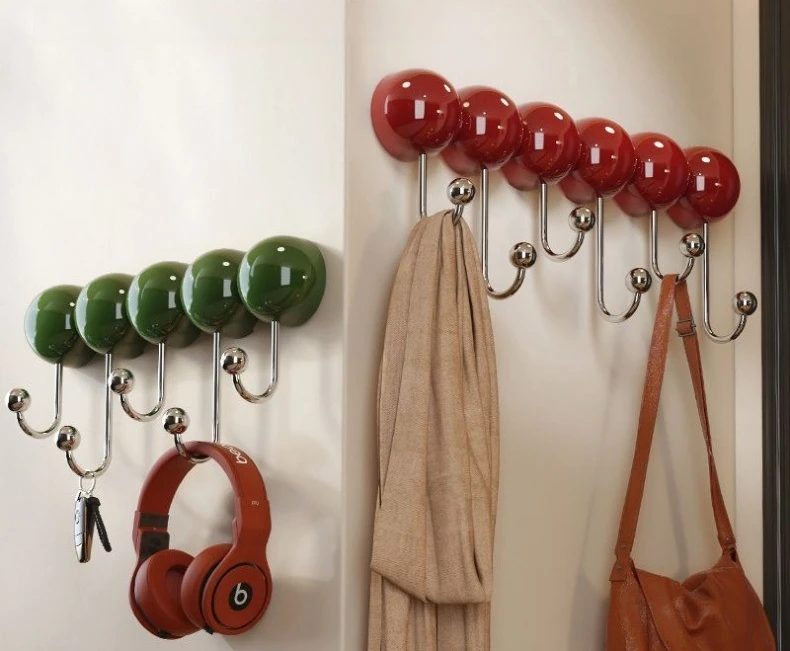 Wall Coat Rack Living Room Adsorption Type Hallstand No Need for Drilling Accessory Hat Racks Entrance Hall Furniture Coat Rack