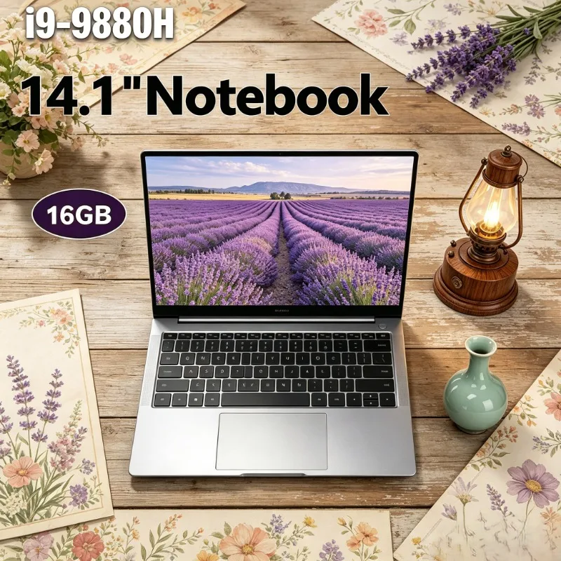 

14.1-inch Portable Ultra-Slim Laptop | Intel I9-9880H , 16GB/32GB, Full HD 1080P, Preloaded Windows 11, Fast for Work & Play