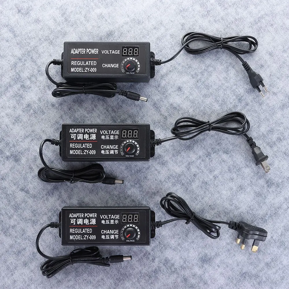 ทนทาน AC/DC ตัวแปรโวลต์ 3 V-12 V Charger แหล่งจ่ายไฟตัวแปรอะแดปเตอร์ปรับแรงดันไฟฟ้า
