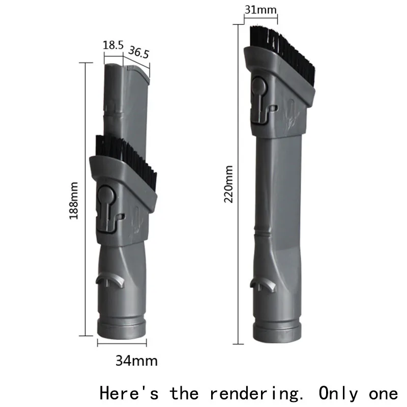 Flat Nozzle Brush Suction Head for Dyson V6 DC30 DC34 DC52 DC72 Vacuum Cleaner Spare Parts Accessories 2 in 1 Brushes