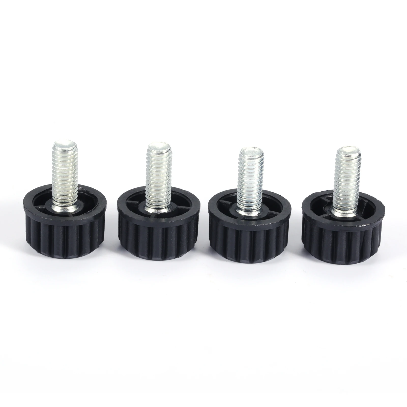 4pcs Furniture Levelers Feet Thread Screw M8*21mm Adjustable Diameter Base 25mm Balance Stem Rack Table Chair Beg Sofa Protector