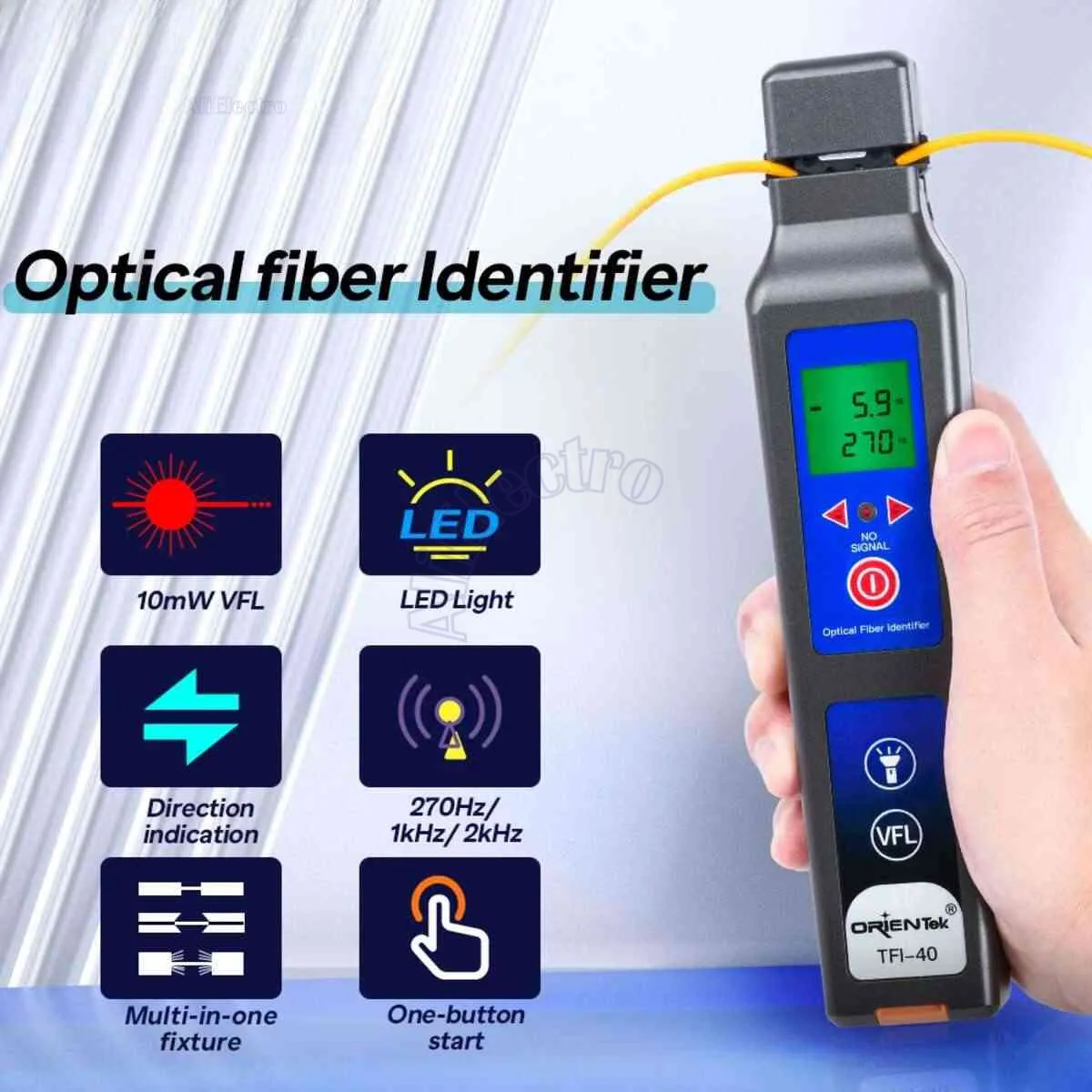 Live Fiber Optical Identifier Orientek TFI-40 Traffic Detector Manufacturer Identificador De Fibra