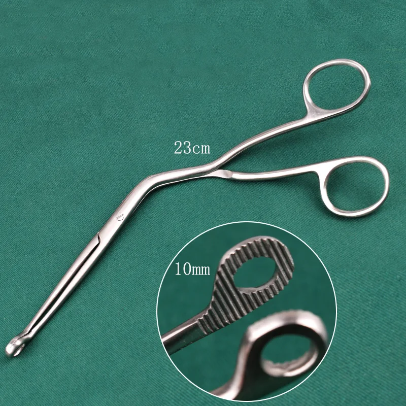 Medical surgical instruments fish bone spur laryngeal forceps Throat foreign body forceps indirect features oral, nasal and lary