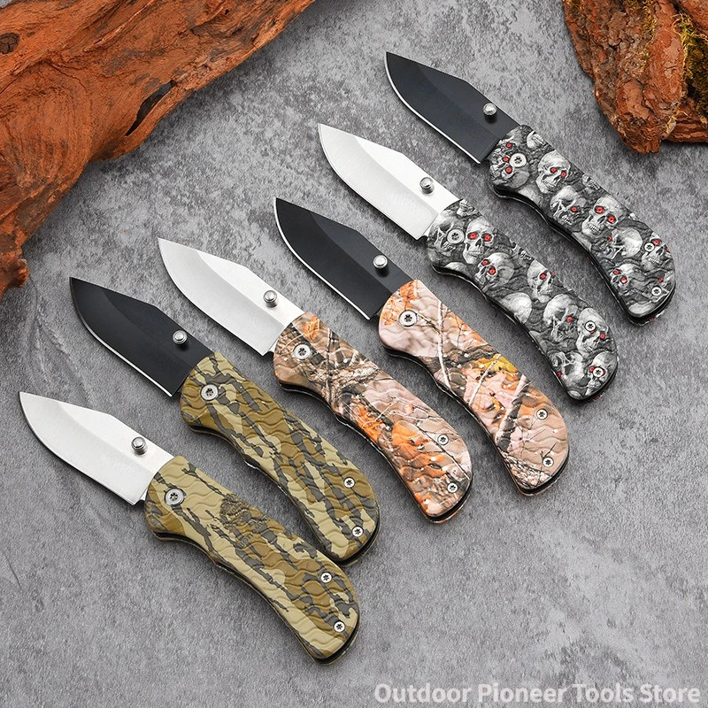 New outdoor multifunctional folding knife, easy to defend and carry survival camping knife, mini portable EDC small knife