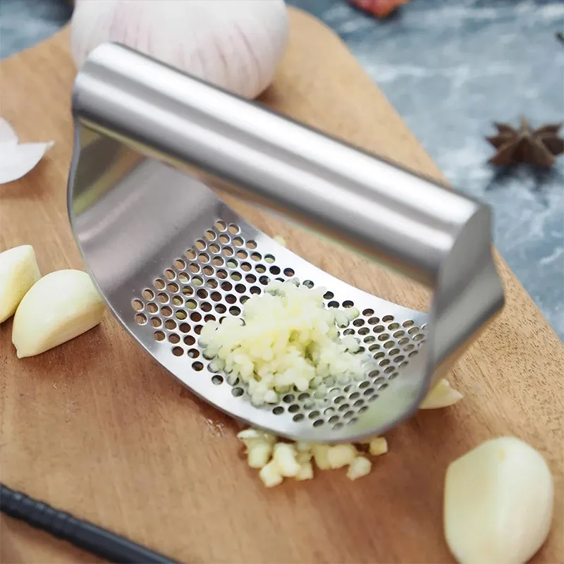 Upgraded Stainless Steel Garlic Press Squeezer Manual Garlic Ginger Rocker Crusher Garlic Cutting Mince Tools Kitchen Gadgets image 2