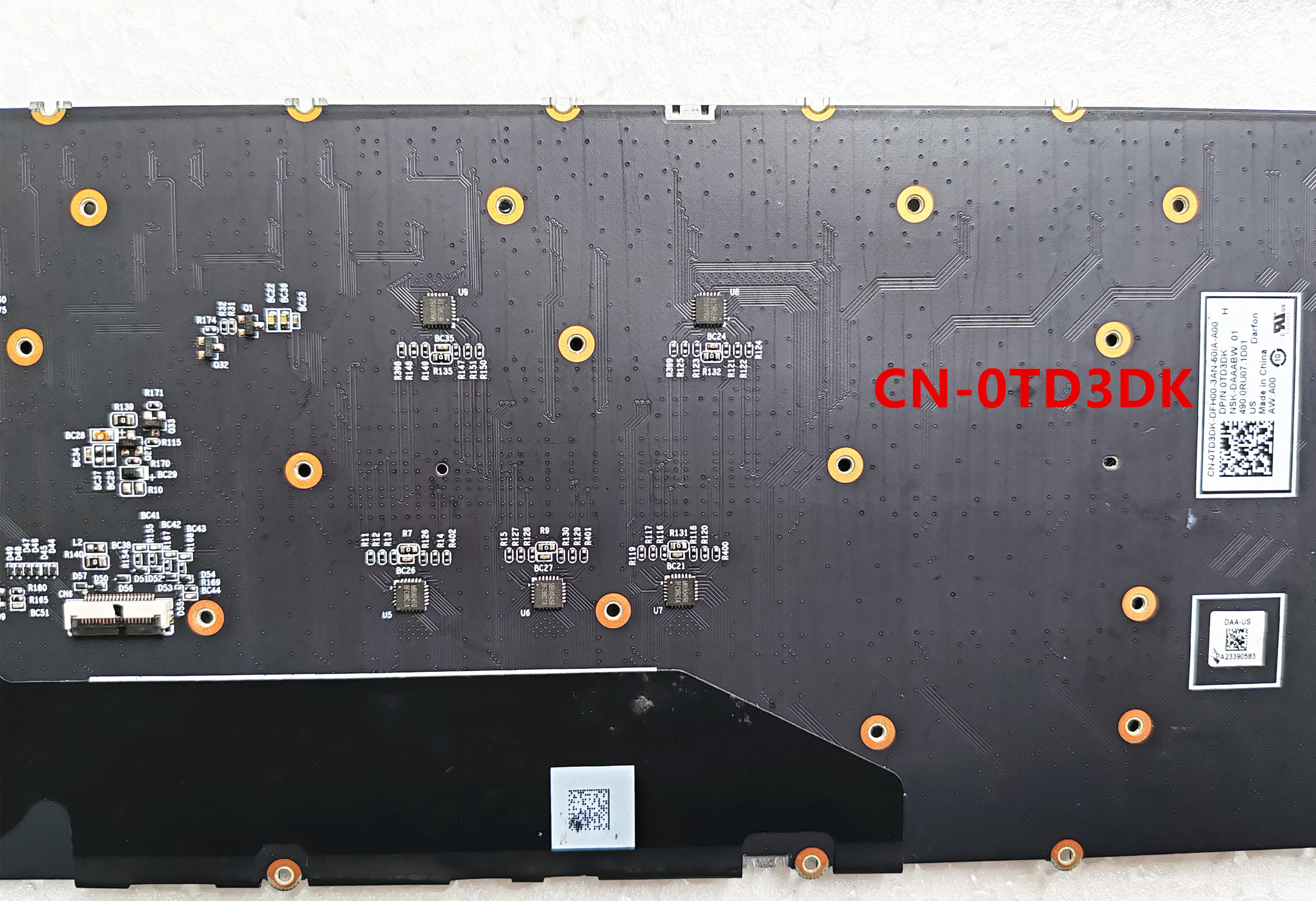 95% nouveau clavier pour Dell Alienware M18 R1 R2 avec rétro-éclairage rvb 0TD3DK 0T5H49