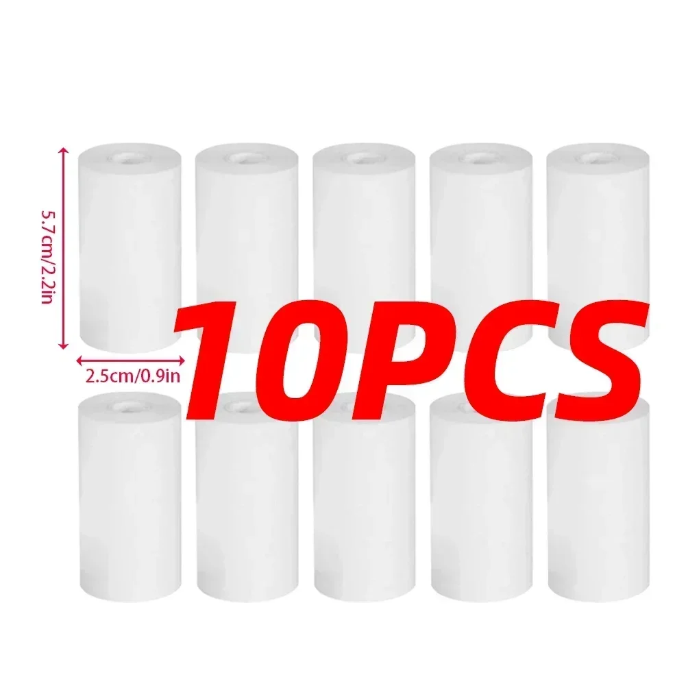 10 Rolls Thermal Paper White Children Camera Wood Pulp Instant Print Kids Camera Printing Rolling Paper Miniprinter Accessories