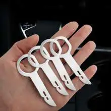 4Pcs Radio Stereo Removal Extractor Key Release Pin Head Unit Audio Install Tool For Volkswagen Audi Mercedes Benz BMW Car Part