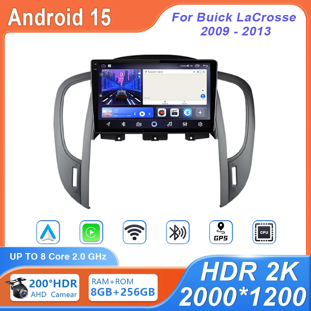 

9inch 4G Car Radio For Buick LaCrosse 2009 - 2013 Android 15 Multimedia Player Stereo GPS wireless Carplay Auto video NO 2din